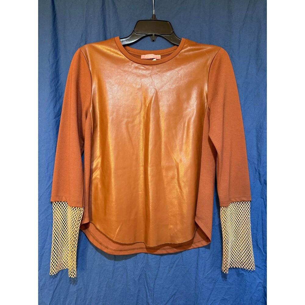 Y2K camel color fancy top